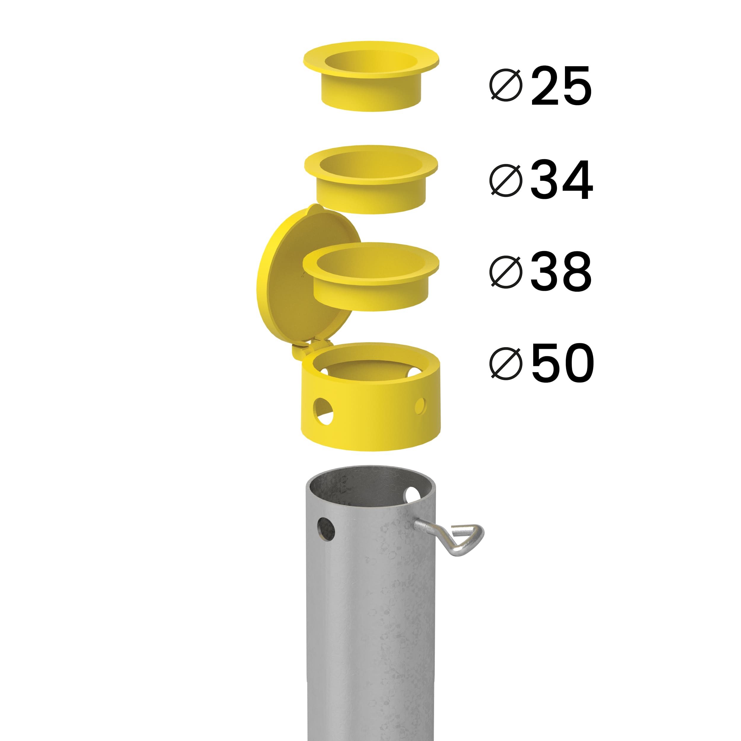 Podstawa wkręcana do ziemi do parasola suszarki - PWO | 60x550 Podstawa wkręcana do ziemi do parasola suszarki - PWO | 60x550